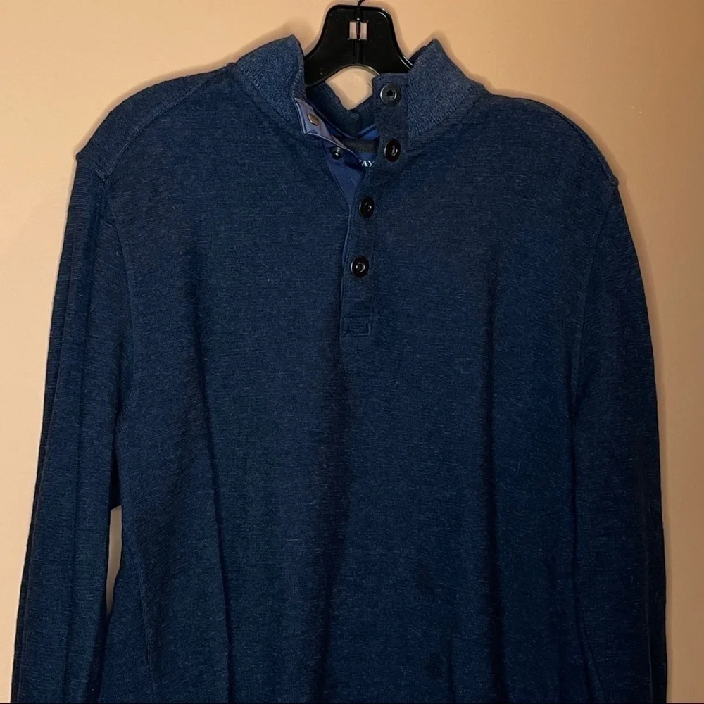 Hathaway snap front pullover sweater rib cuff men’s M